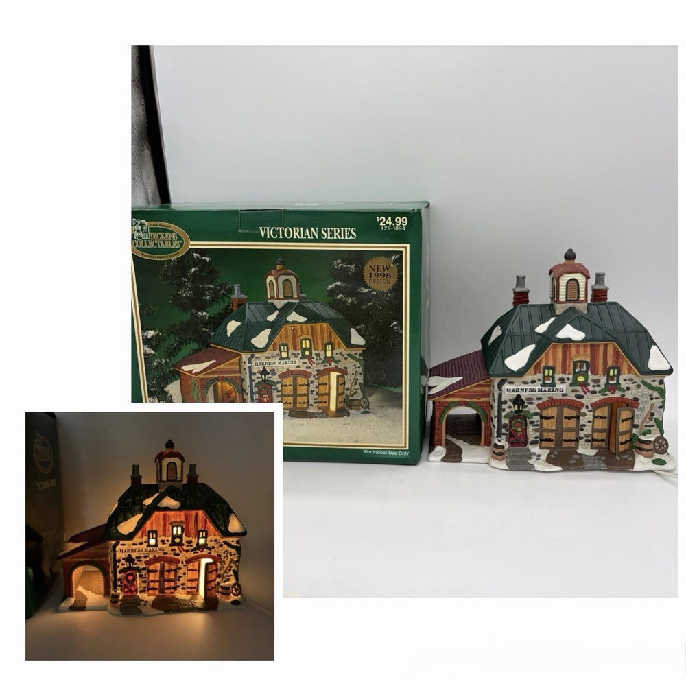 VTG 1998 Dickens Collectables Victorian Series Porcelain Harness Making 429-1894